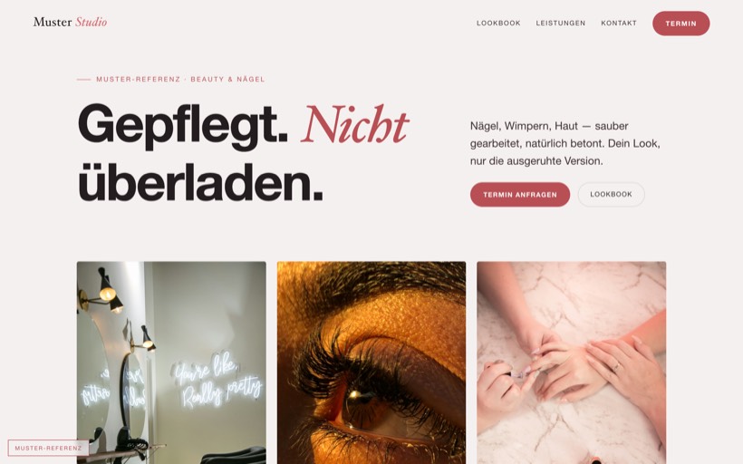 Vorschau Website Beauty-Studio