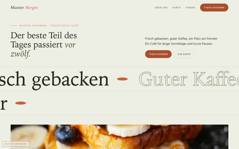 Vorschau Website Café