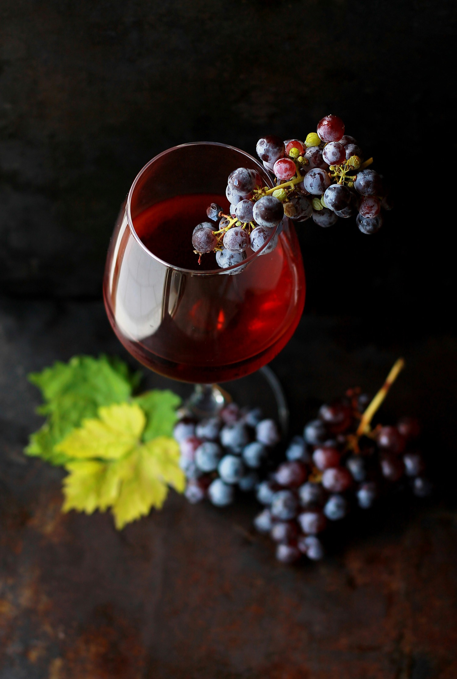 Glas Rotwein, Muster-Motiv