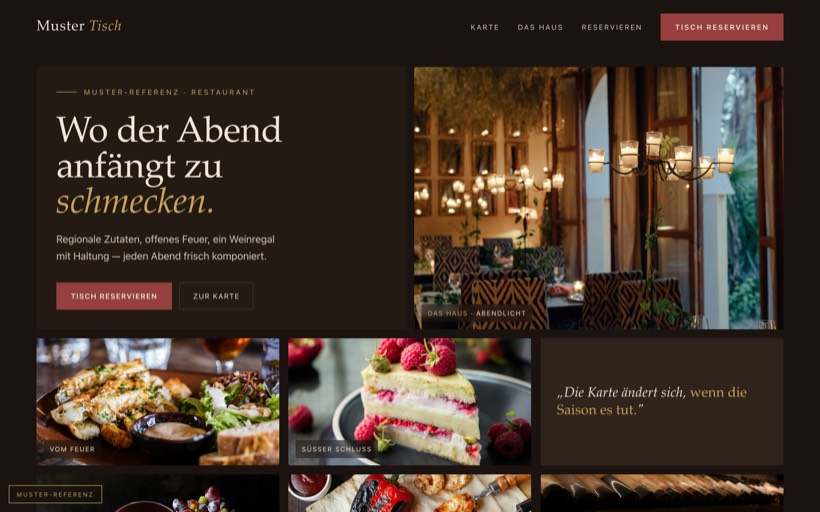 Vorschau Website Restaurant