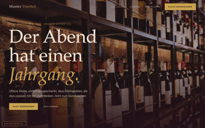 Vorschau Website Weinbar