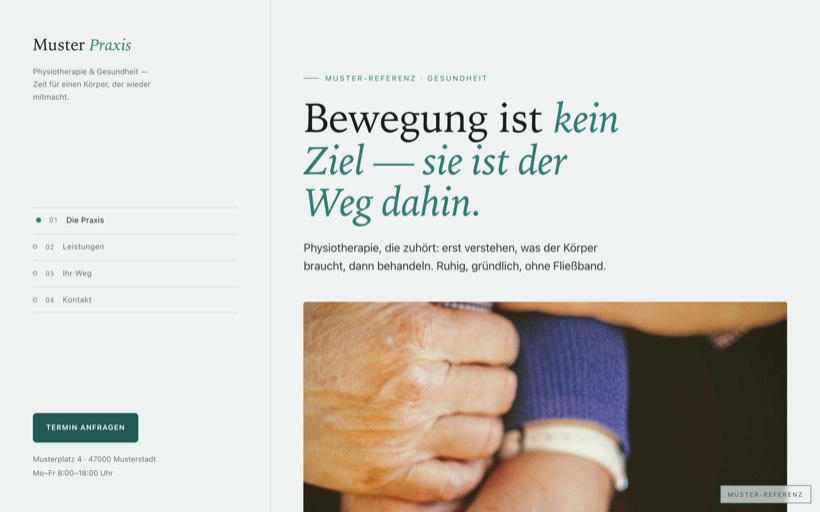 Vorschau Website Gesundheitspraxis