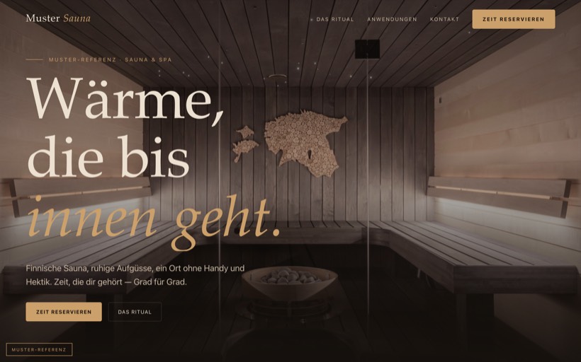 Vorschau Website Sauna & Spa