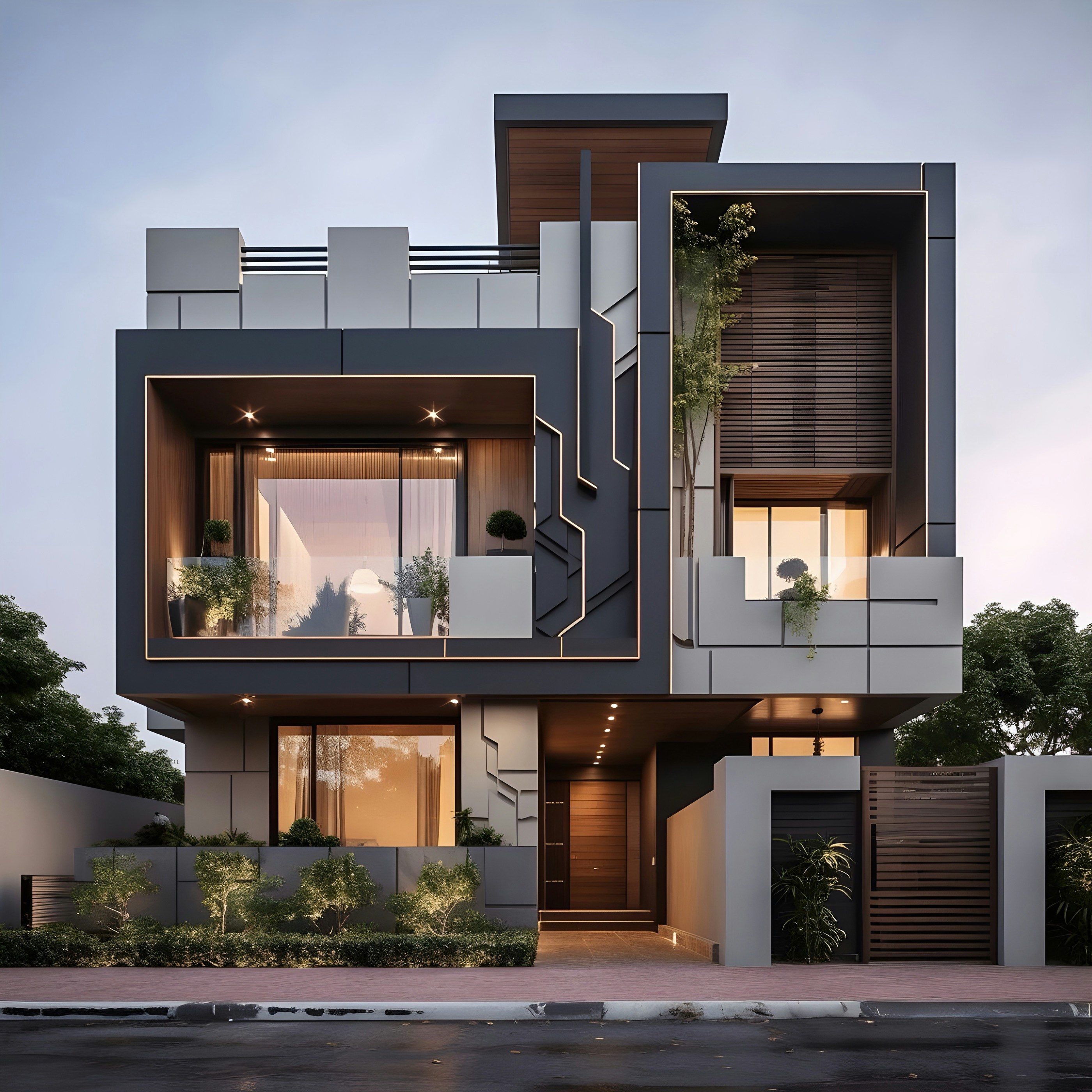 Modernes Wohnhaus, Muster-Projekt